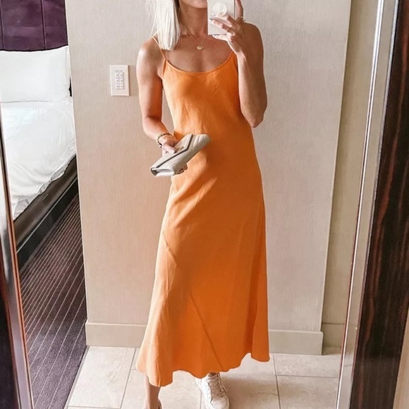 AYR Dresses & Skirts - AYR Dress Ten Outta Ten Midi Slip in Cara Cara Orange